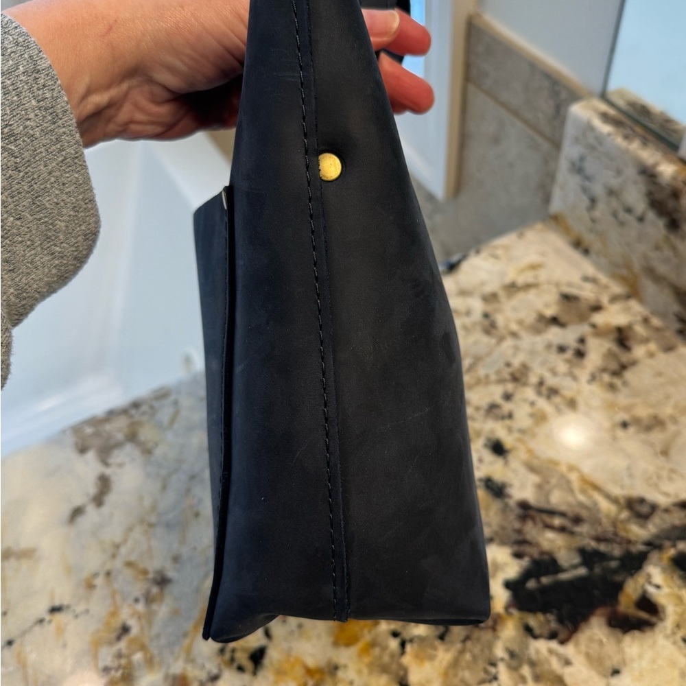 Portland Leather Mini Tote Crossbody in Deep Water - Picture 4 of 7